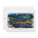 Mopar - on a quiet night you can hear them rust personalized invitation