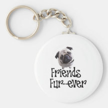 Mops "Friends Fur-ever" Keychains