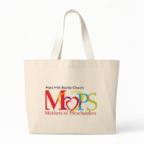 MOPS logo with church name bags