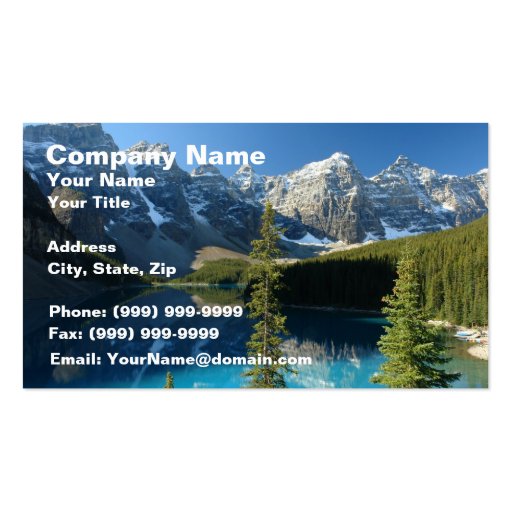 Moraine Lake 3 Business Card (front side)
