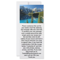 Moraine Lake 3 Full Color Rack Card
