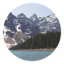 Moraine Lake Near Lake Louise In Canada Round Sticker