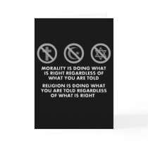 Morality and Religion Greeting Card