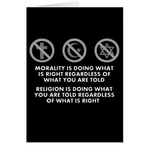 Morality and Religion Greeting Card