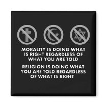 Morality and Religion Magnet