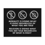Morality and Religion Postcard