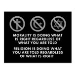 Morality and Religion Postcard