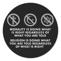 Morality and Religion Stickers