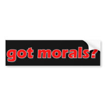 morals 1 bumper stickers