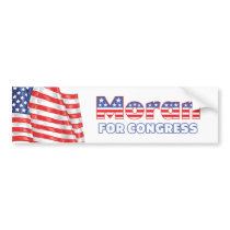 Moran for Congress Patriotic American Flag Bumper Stickers