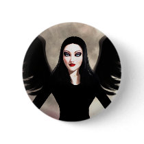 Morbella Wings Of Death Gothic Art buttons