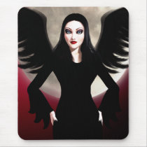 Morbella Wings Of Death Gothic Art mousepads