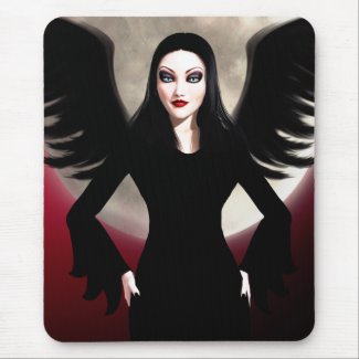Morbella Wings Of Death Gothic Art mousepad