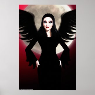 Morbella Wings Of Death Gothic Fantasy Art print