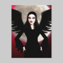 Morbella Wings Of Death Gothic Fantasy Postcard