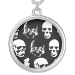 Morbid Gothic Skulls Sterling Silver Necklace necklaces