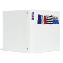 Morbihan, Bretagne & France flags Vinyl Binder
