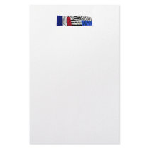 Morbihan, Bretagne & France flags Stationery Paper