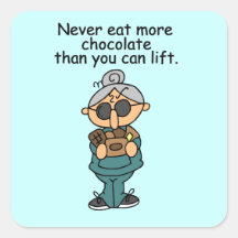 More Chocolate Humor Stickers