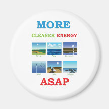 more cleaner energy asap fridge magnets