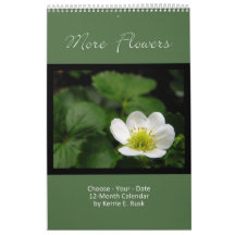 More Flowers - Single Page Version Wall Calendar