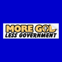 MORE GOD bumper stickers