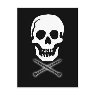 More Skull and Clarinets postcard