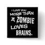 More Than A Zombie Loves Brains Button