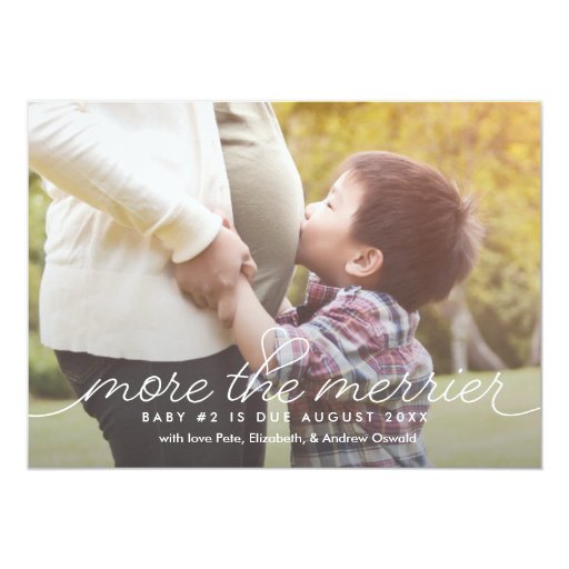 more the merrier pregnancy announcement card zazzle ecard pregnancy announcement