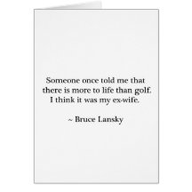 More To Life Than Golf Design Cards