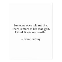 More To Life Than Golf Design Post Cards