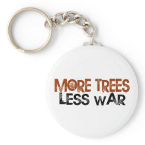 More Trees Less War Keychain