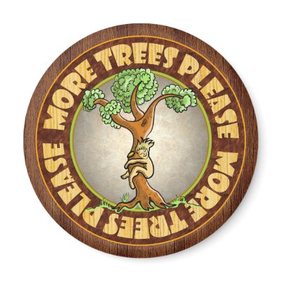 More Trees Please Fridge Magnet by novaideo