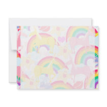 More Unicorns and Rainbows invitations by Retrofort More Unicorns and Rainbows invitations