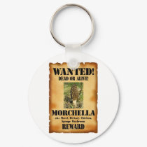 Morel - Wanted Poster keychains by VintagePrints Morel - Wanted Poster keychains