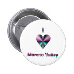 Moreno Valley -- Purple & Turquoise Pinback Buttons