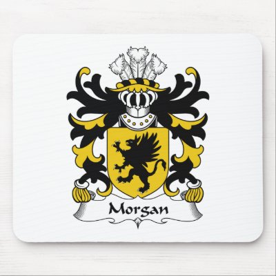 Morgan Family Crest Mouse Mat by coatsofarms
