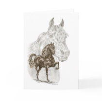 Morgan Gaited Horse Art Card
