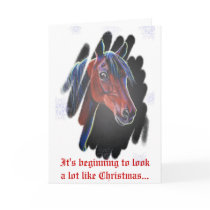 Morgan Horse Merry Christmas Card by foxbrush Morgan Horse Merry Christmas Card