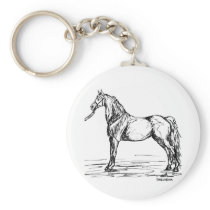 Morgan Horse Simple Sketch keychains