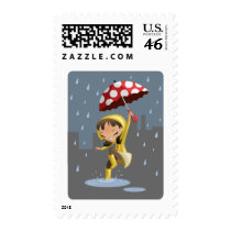 Morgan in the Rain postage by ButtermilkBiscuits Morgan in the Rain postage