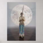 Morgan le Fay and Excalibur Print
