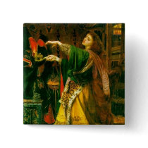 Morgan Le Fay ~ Sandys 1864 Fine Art Painting Pinback Button