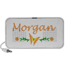 Morgan (Orange Butterfly) Laptop Speakers
