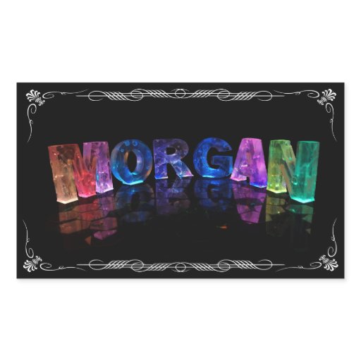 The Name in 3D Lights (Photograph Rectangular Sticker