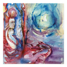 MORGANA , pink blue Invitation