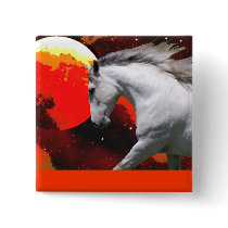 MORISCO IN FIERY SPACE PINBACK BUTTON