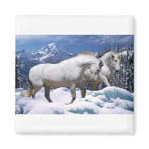 MORISCO & OSADA SNOW PLAY REFRIGERATOR MAGNET