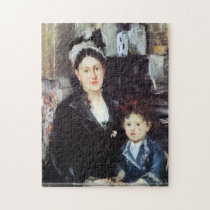 Morisot - Portrait of Mme Boursier and Daughter Puzzles