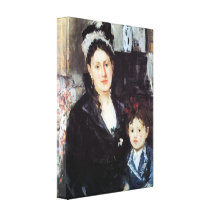 Morisot - retrato del Mme Boursier e hija Lona Estirada Galerías